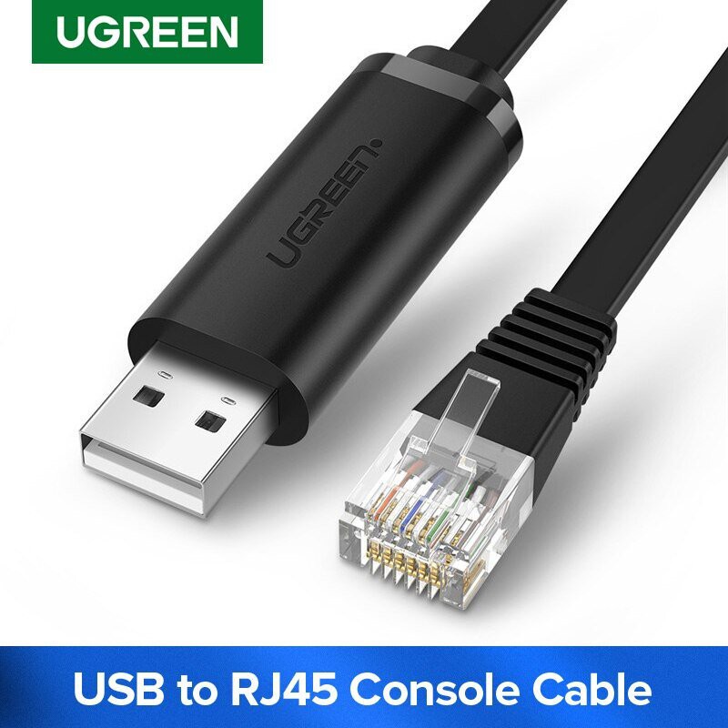 Cáp Lập Trình Console USB To RJ45 FTDI Ugreen Dài 1,5m 50773 -Hàng chính hãng