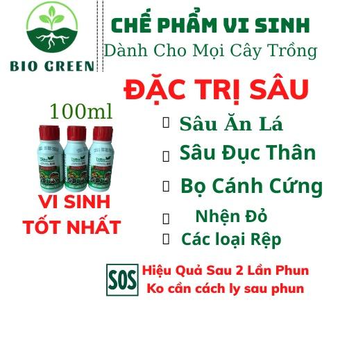 Chế phẩm sinh học diệt côn trùng TSBIO 100ml, nhện đỏ,rệp sáp,vẽ bùa,sâu non,sâu cuốn lá, rệp bọ cánh cứng cho hoa hồng,