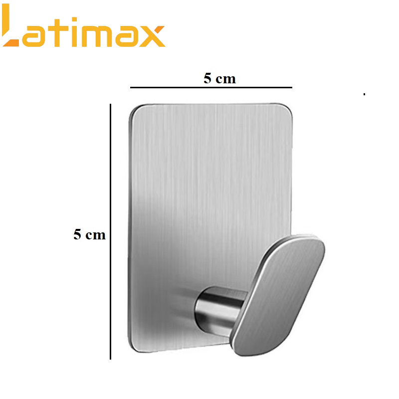 Móc Dán tường treo đồ Latimax MD06 chân vịt đế vuông chất liệu Inox 304 cao cấp chống han gỉ