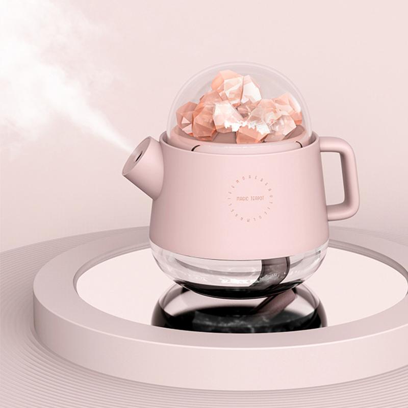 Di Động Pha Lê Aromatheraphy Máy Tạo Độ Ẩm Không Dây Tinh Máy Khuếch Tán Tinh Dầu LED Muối Himalaya Thoáng Mát Sương Máy Phun Sương Tạo Độ Ẩm
