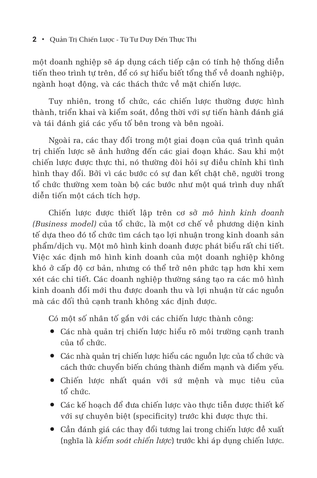Quản Trị Chiến Lược Từ Tư Duy Đến Thực Thi