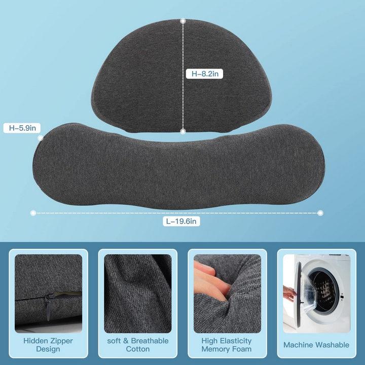 Bộ Gối Nắn Đốt Sống Lưng và Cổ Memory Foam Pillow - Home and Garden