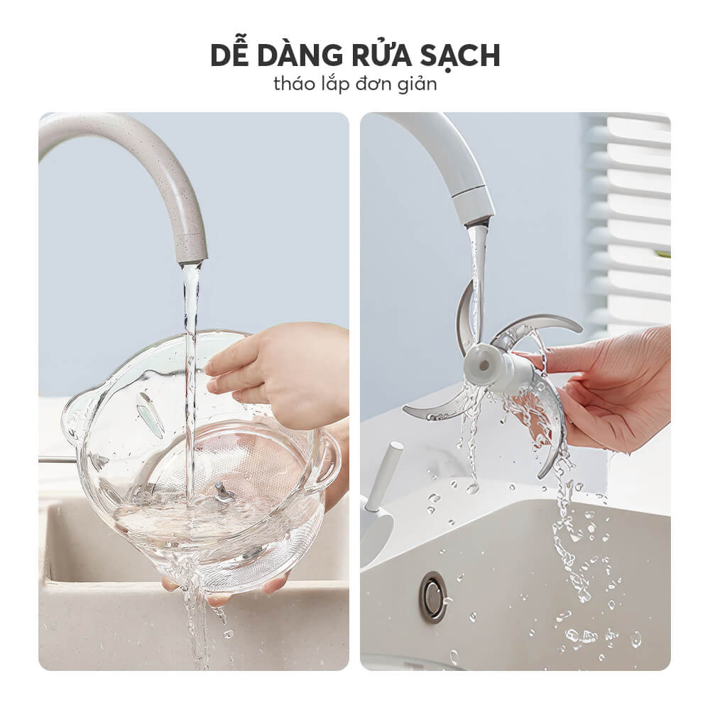 Máy xay thịt đa năng 1,7L Elmich CHE-8482 cối thủy tinh, lưỡi dao 4 cánh xay thực phẩm 2 tốc độ, đánh trứng - Hàng chính hãng