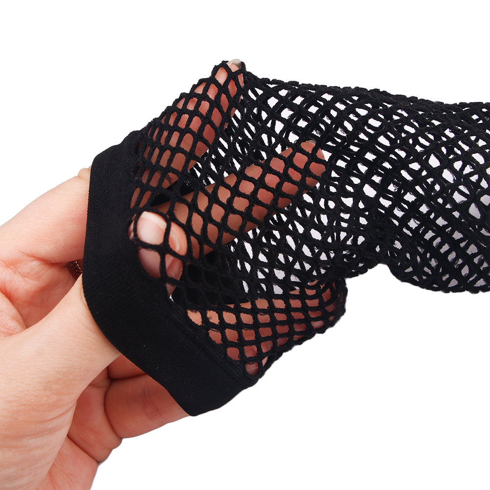 Bao tay lưới trơn đơn giản xỏ ngón màu đen BT04