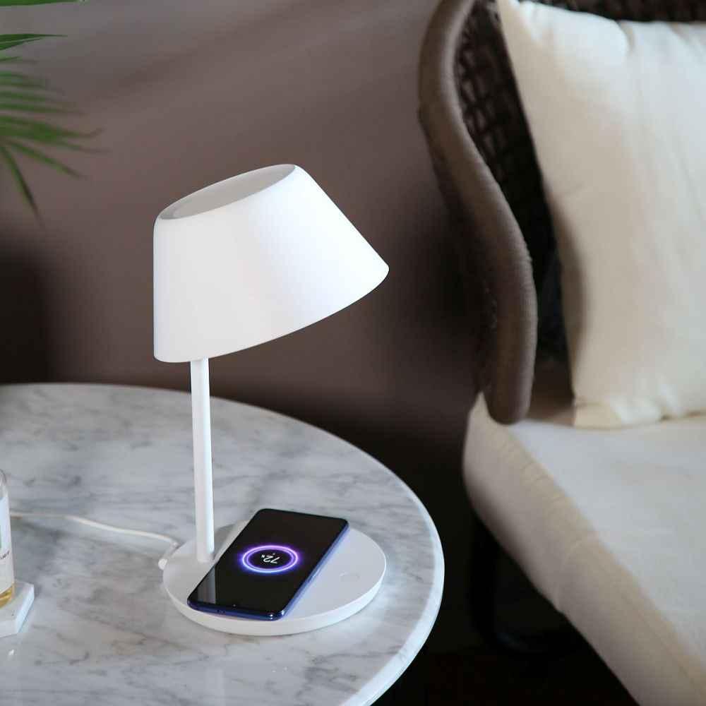 Đèn ngủ thông minh Yeelight Staria Bedside Lamp Pro, đế tích hợp sạc không dây chuẩn Qi, tương tích Homekit