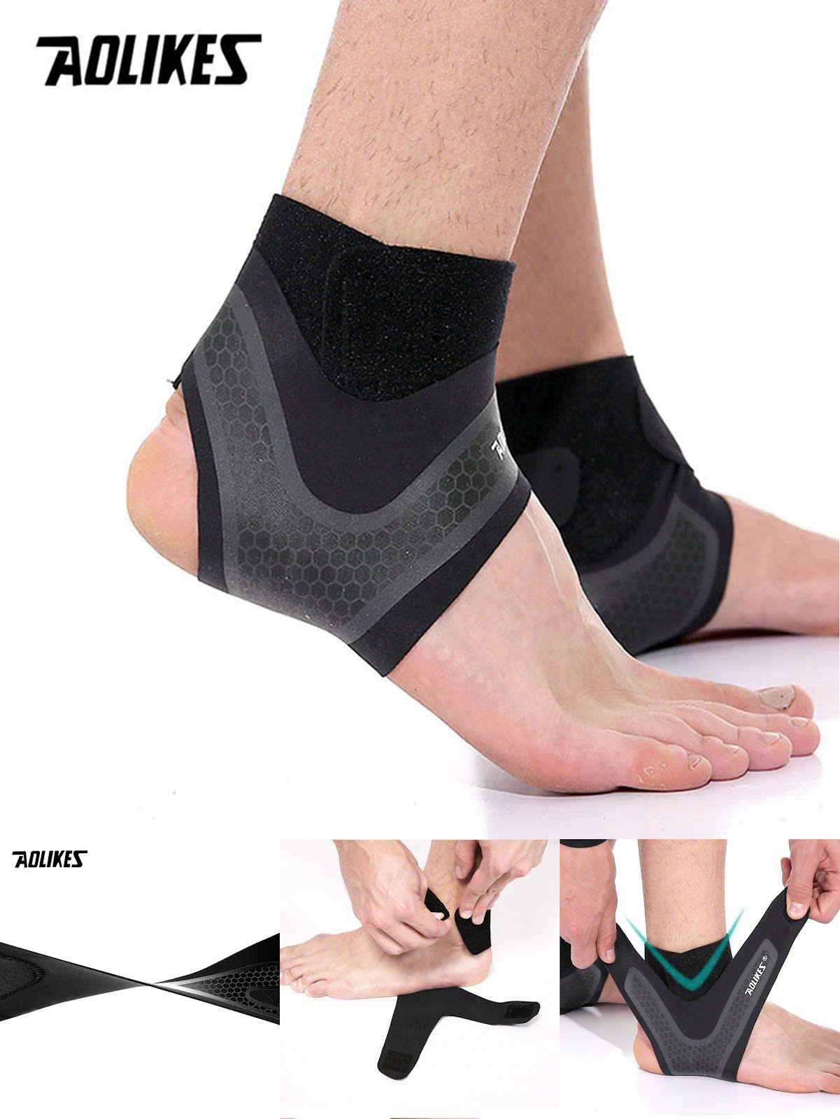Đai bảo vệ mắt cá chân AOLIKES A-7130 hỗ trợ chống lật cổ chân khi chơi thể thao sport ankle pads