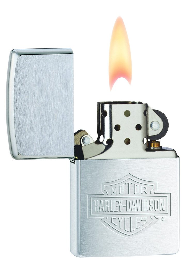 Bật Lửa Zippo Harley Davidson Logo Brushed Chrome 200HD.H199