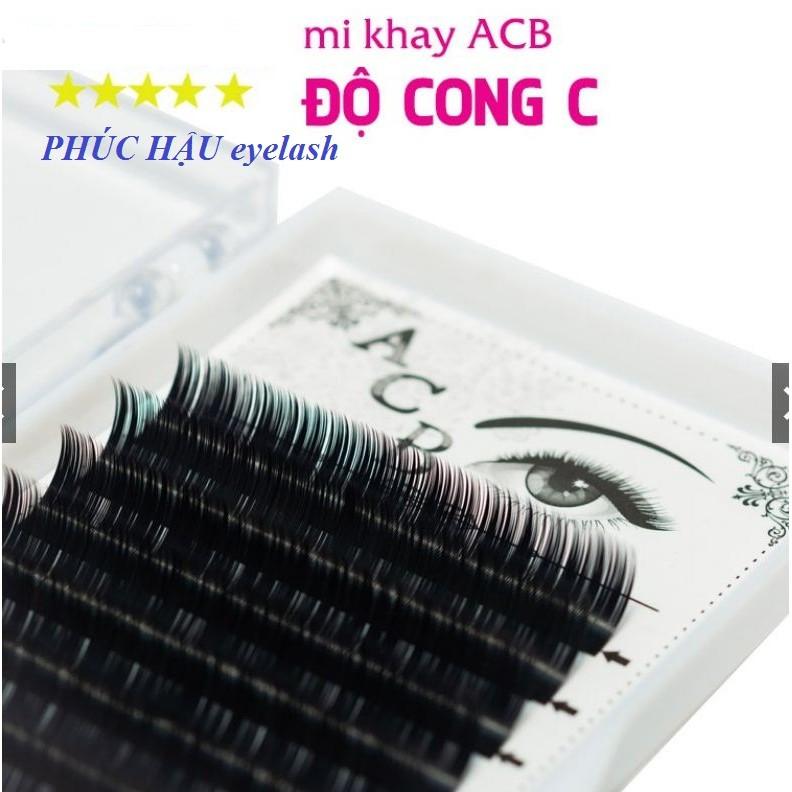 mi ACB độ cong C chất mi silk Hàn, mềm dễ bắt keo, nối classic, volume,tập nối