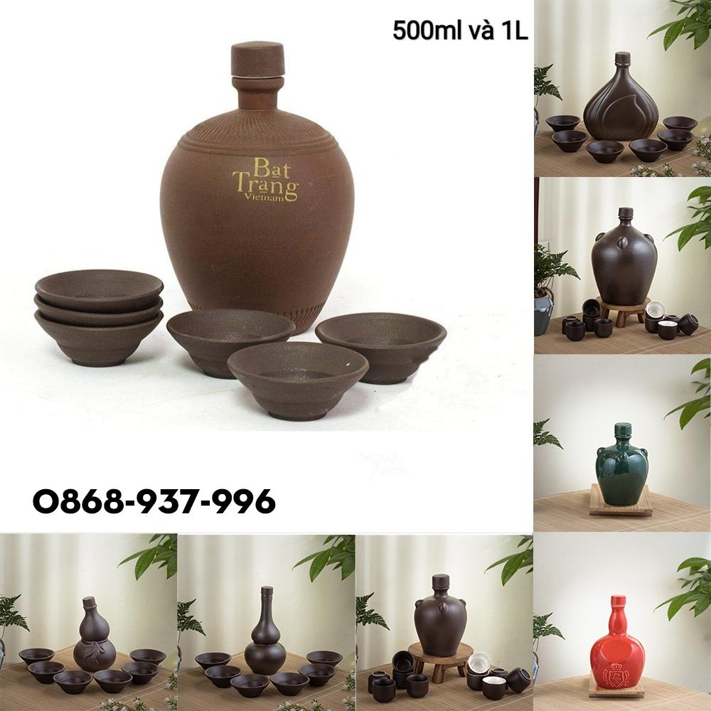 Nậm rươu gốm sứ