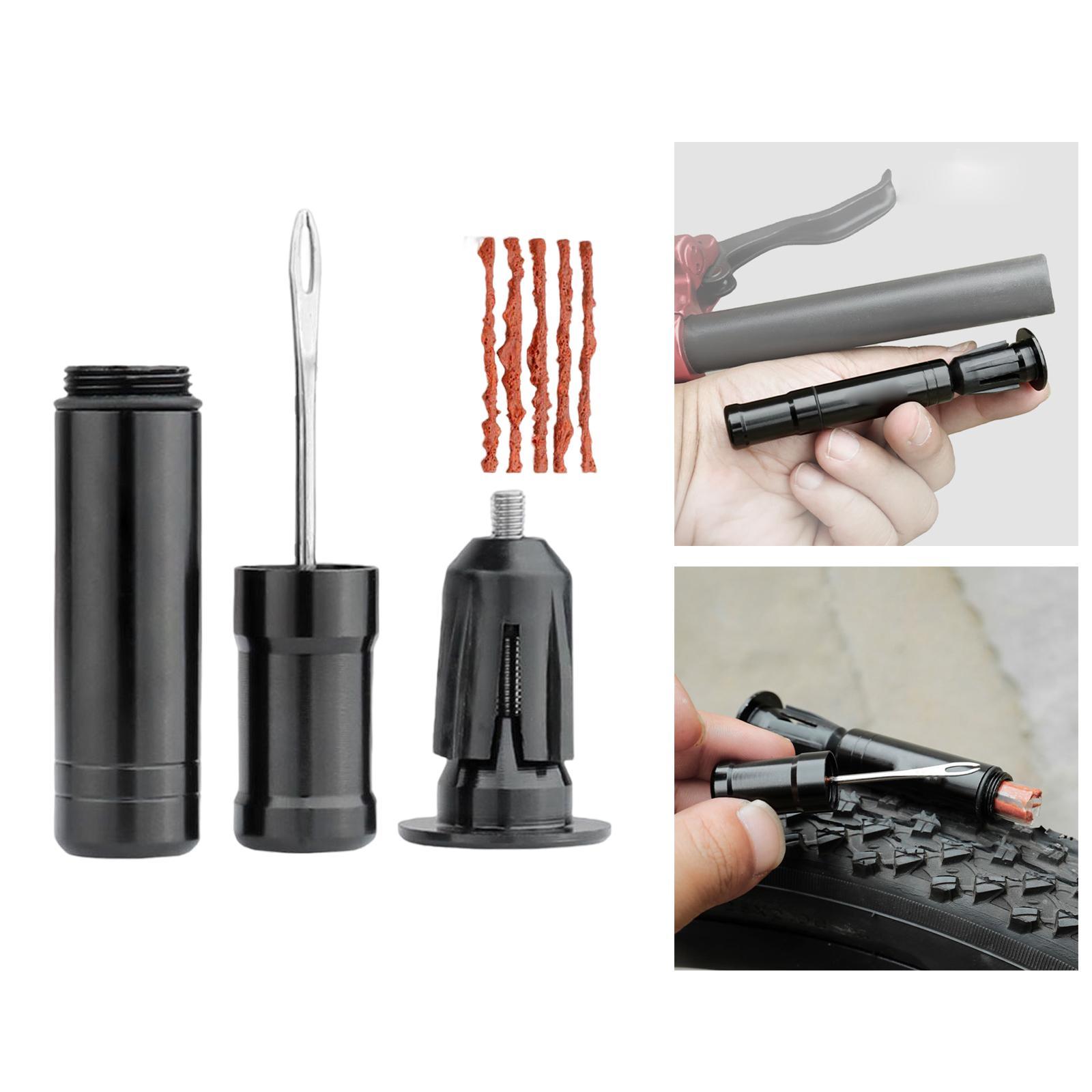 Tubeless Tire Repair Kit Handlebar Insert Tool Set for Mountain Bike