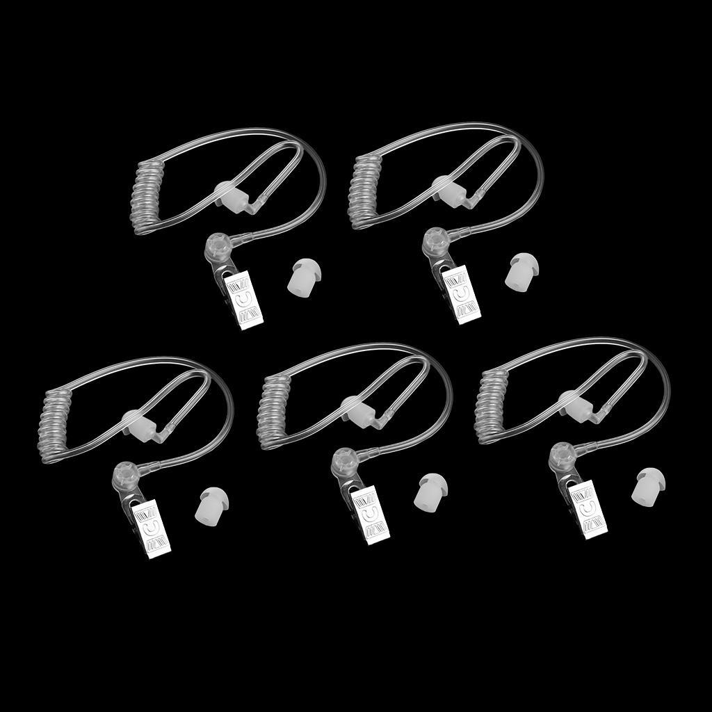 5Pieces Replacement Acoustic Coil Tube for Two Way Radio Earpiece