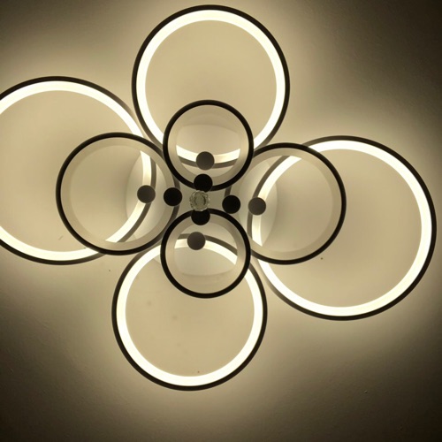 Đèn Ốp Trần 8 Cánh Tròn Có Điều Khiển Từ Xa