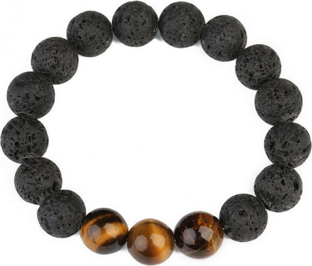 Vòng Tay Chuỗi Hạt Đá Thiên Thạch Đá Opal Mắt Hổ Tự Nhiên 11MM GEMBANK