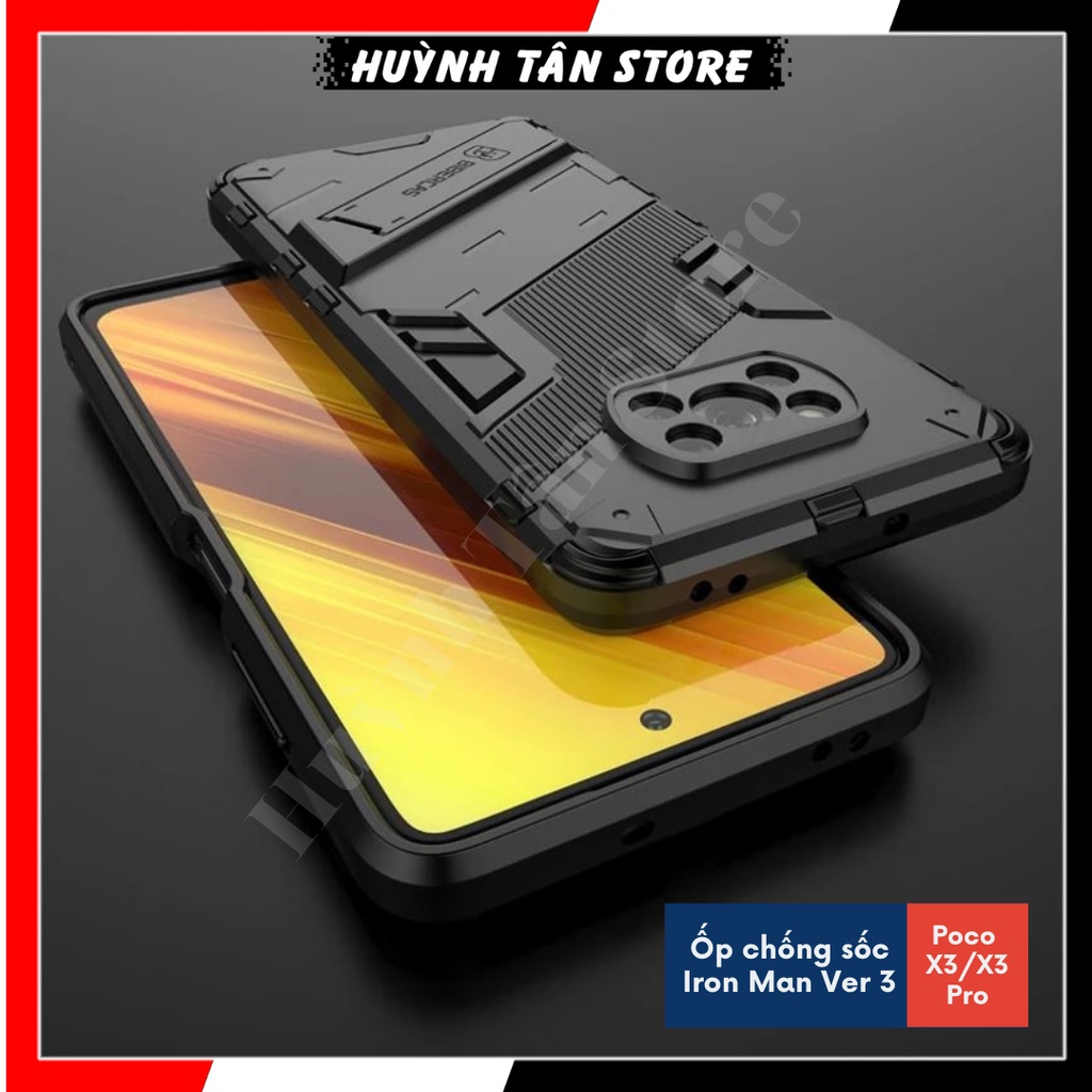 Ốp lưng Poco X3, X3 Pro Gaming chống sốc Iron Man Ver 3 2021