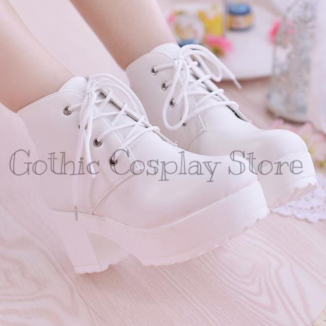 Giày Boot cổ cao Cosplay đế 7cm có sẵn  NÊN ĐẶT LỚN HƠN 1 SIZE