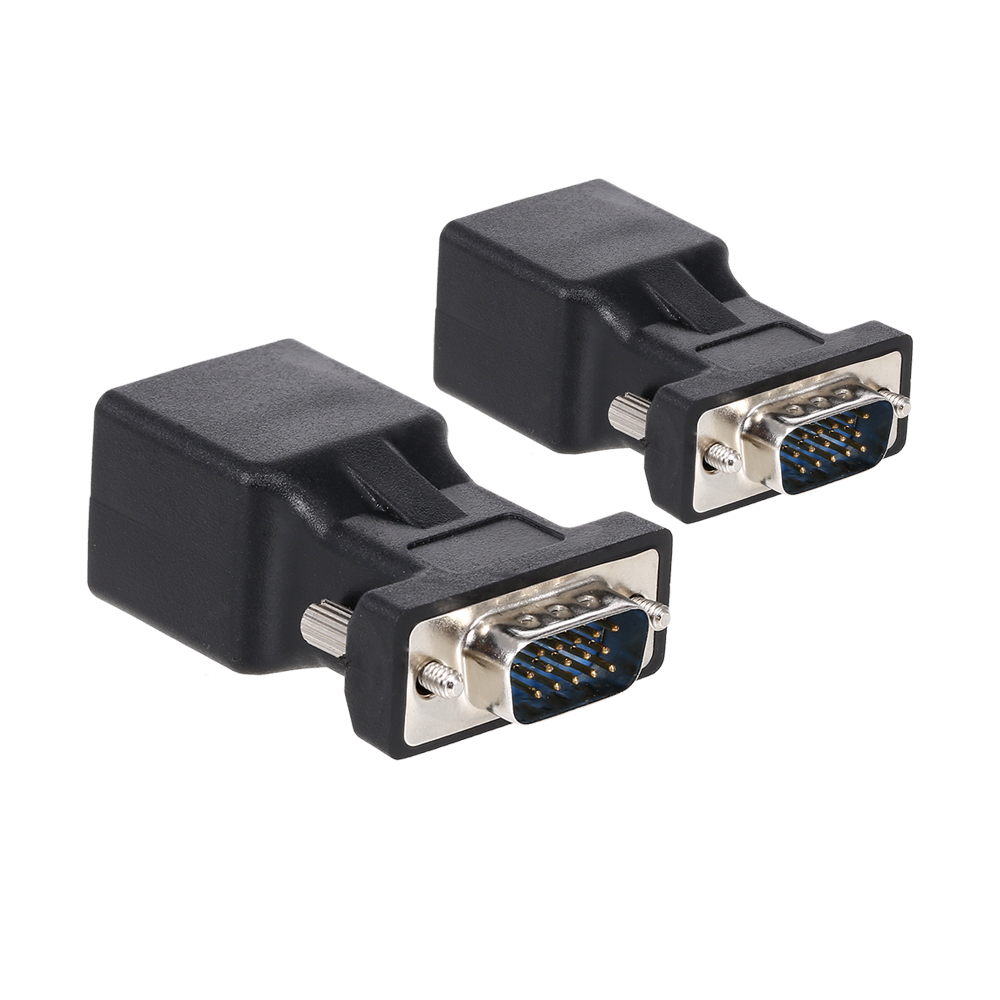 Bộ Chuyển Đổicat5e Cat6 2PCs VGA Male Sang RJ45 Cổng Ethernet
