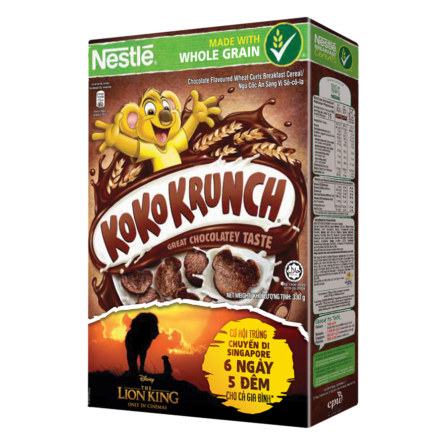 Ngũ cốc ăn sáng Nestlé Koko Krunch (330g/hộp)