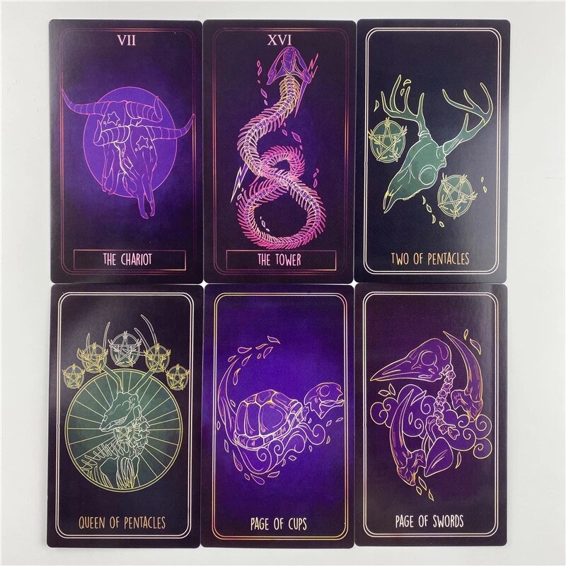 (Size Gốc) Bộ Bài The Bone Tarot  Thẻ Mạ Cao Cấp
