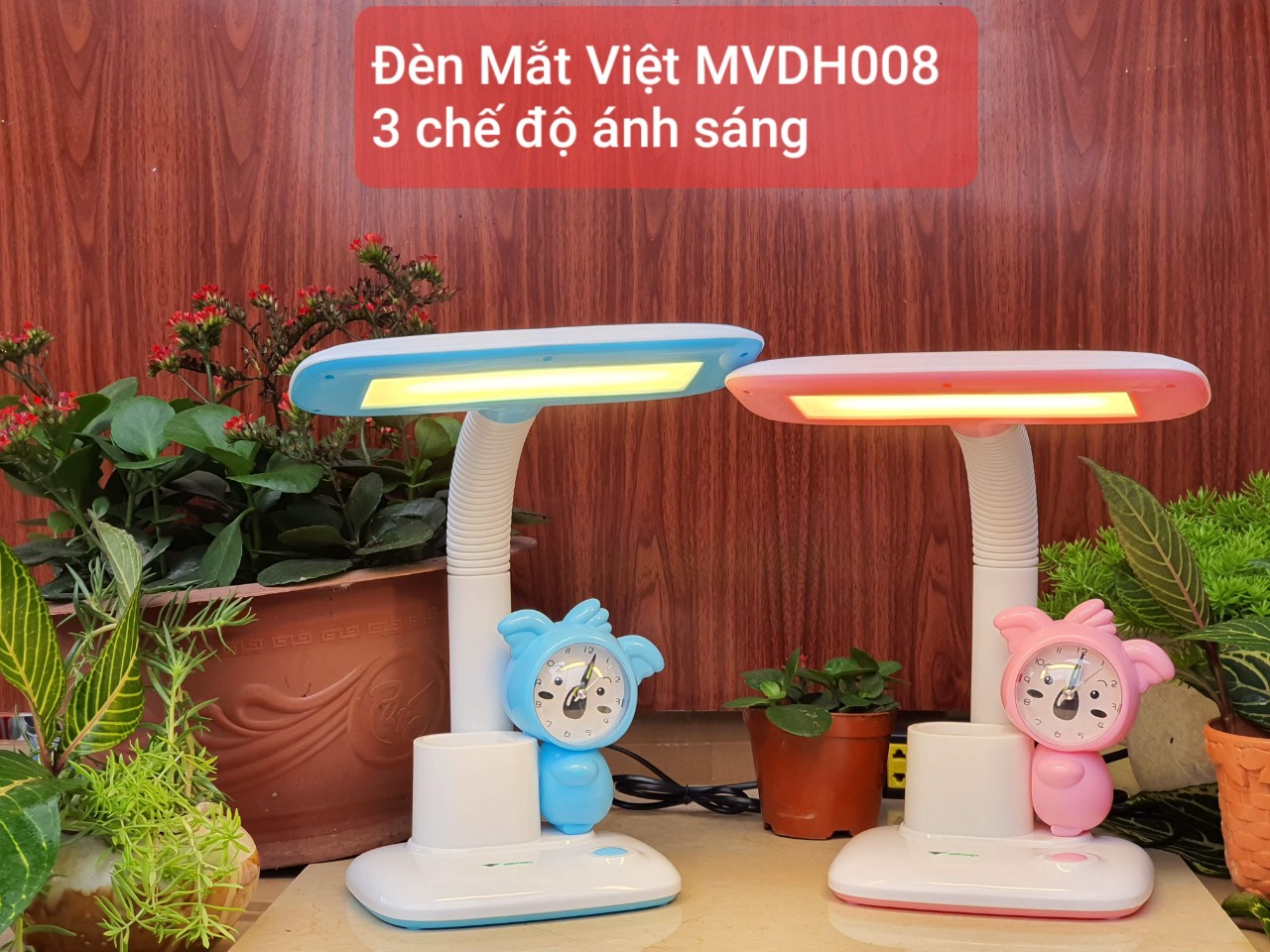 ĐÈN BÀN HỌC SINH CHỐNG CẬN THỊ MẮT VIỆT MVDH 008 - ĐÈN LED 3 CHẾ ĐỘ ÁNH SÁNG