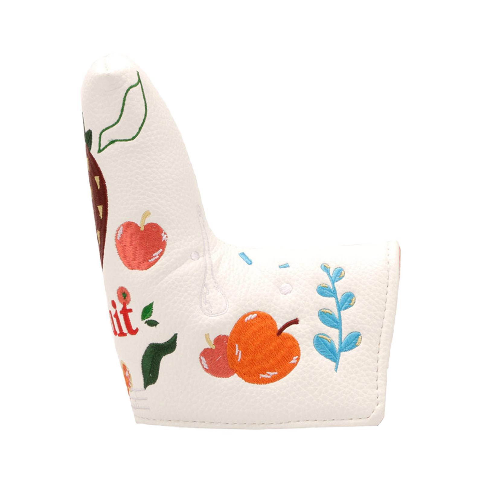 Golf Blade Putter Headcover Golf Club Head Cover PU Waterproof White