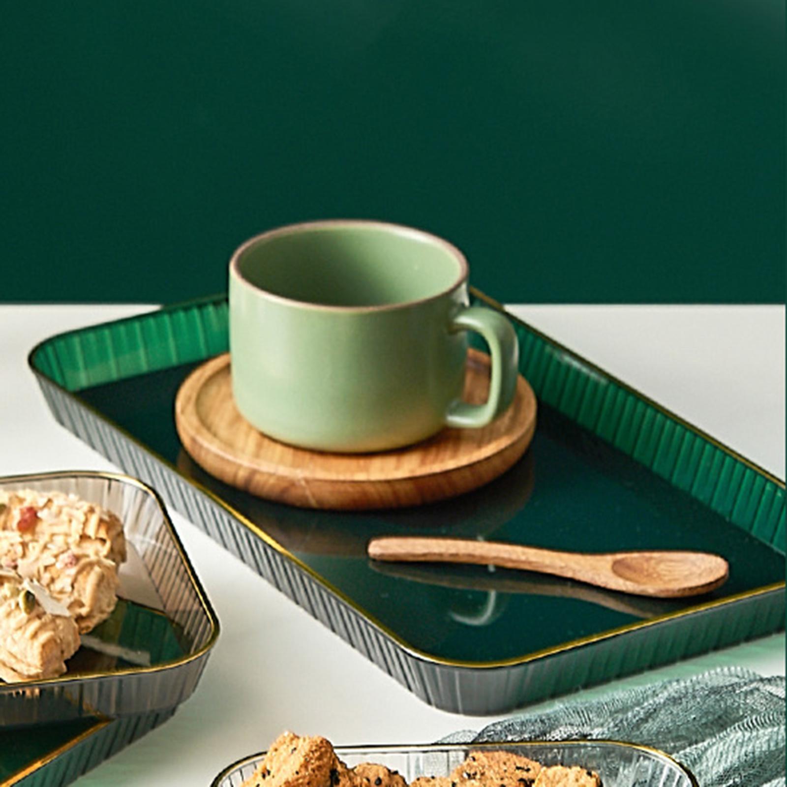 Rectangle Serving Tray Storage Makeup Fruit Plate for Dessert Fruit Veggies