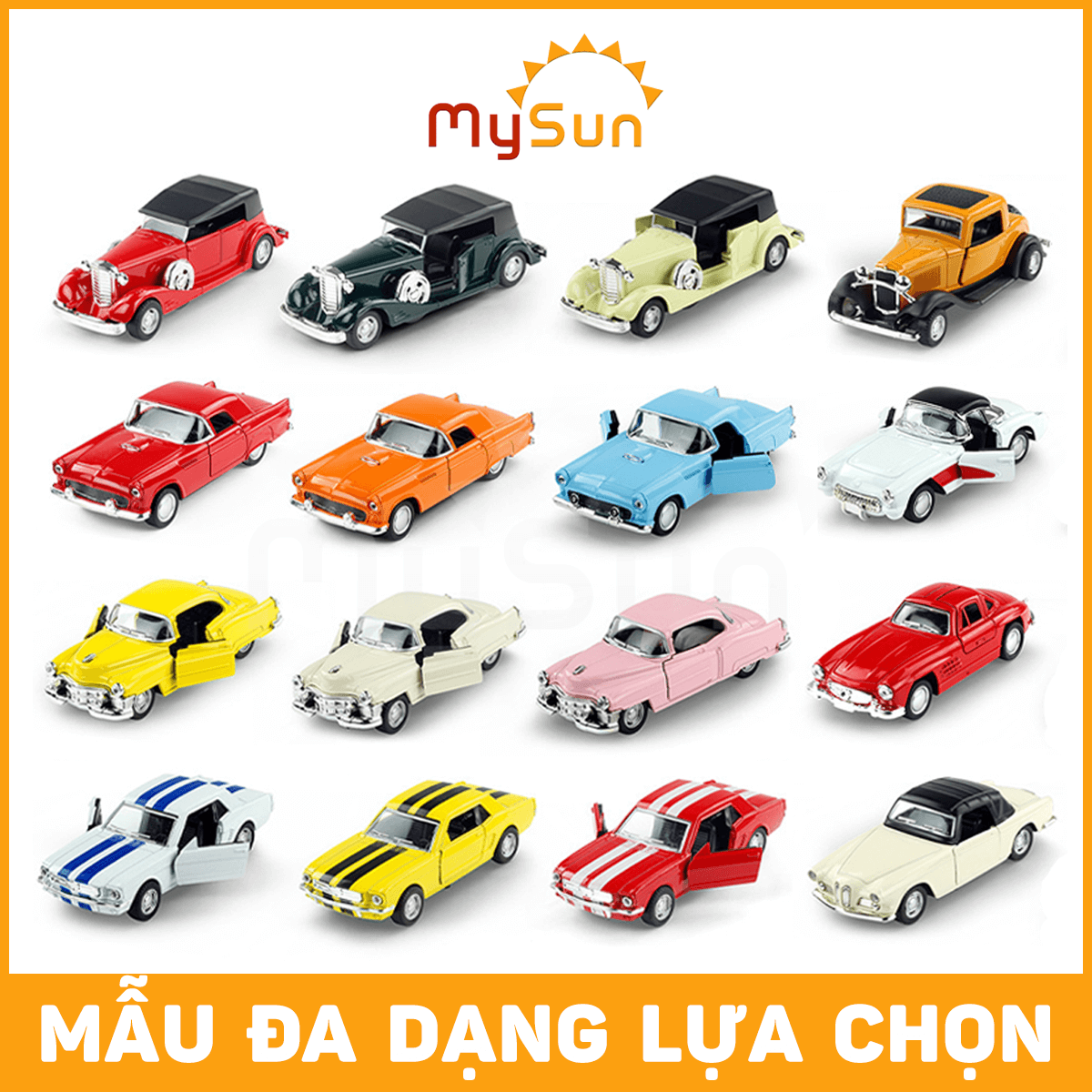 Mô hình xe hơi ô tô kim loại xe oto cổ điển đồ chơi 1:32 mini có nhạc giá rẻ