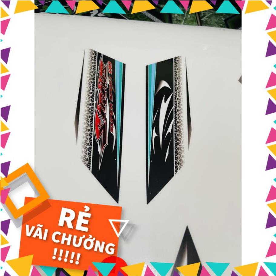 Tem Rời Sisius Mẫu Hoa Văn Trắng Xanh