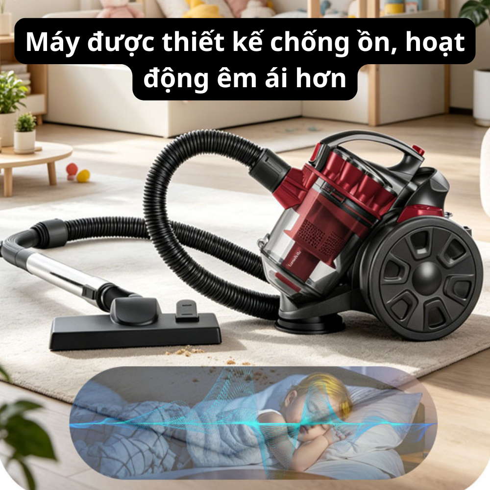 Máy hút bụi gia đình cầm tay CÓ DÂY Lumabella LB-63019 công suất cực cao 2600W hút bụi gia đình, ô tô, sofa, dễ vệ sinh - HÀNG CHÍNH HÃNG
