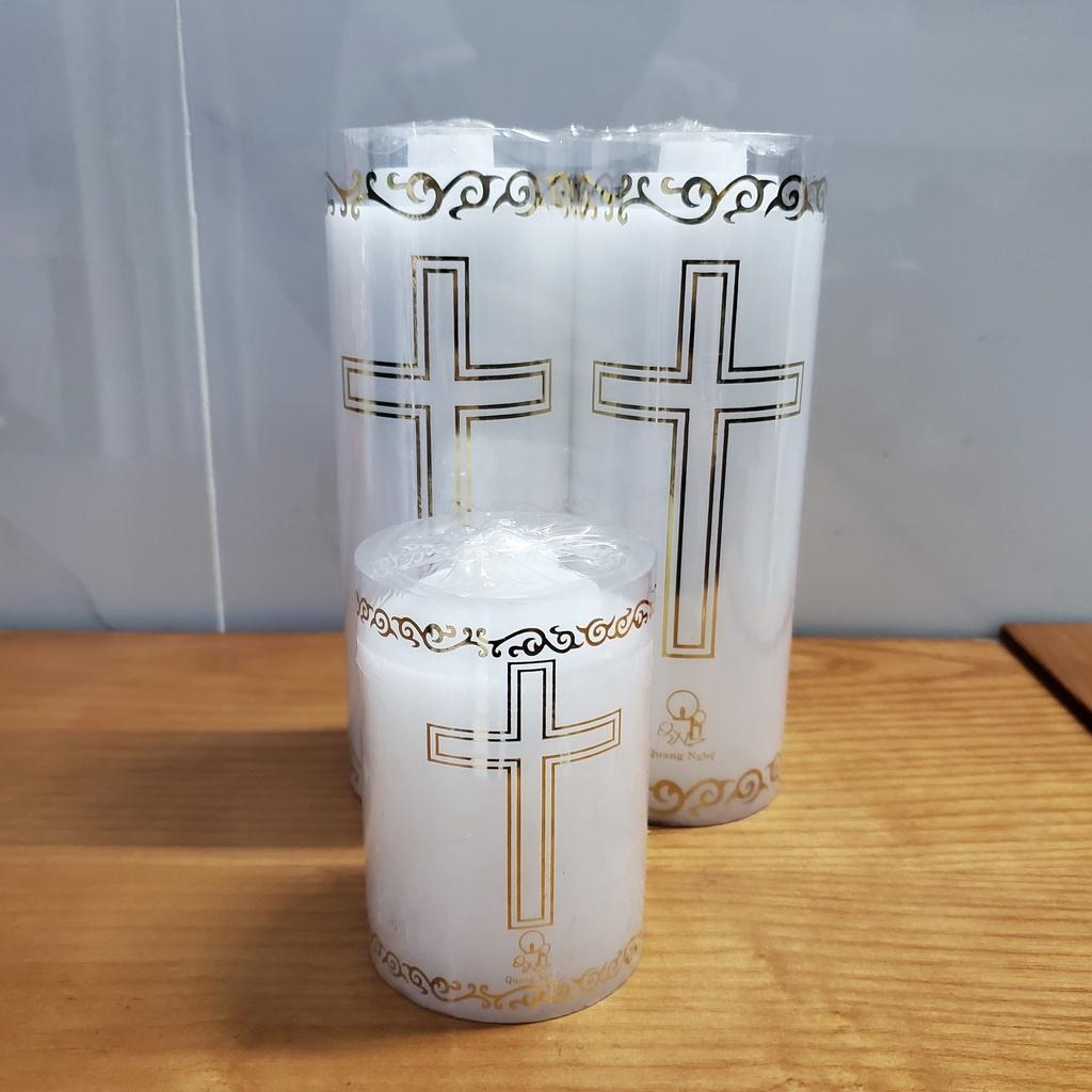 Nến trụ Thánh Giá 22x8cm Cháy Liên Tục 3 - 4 ngày