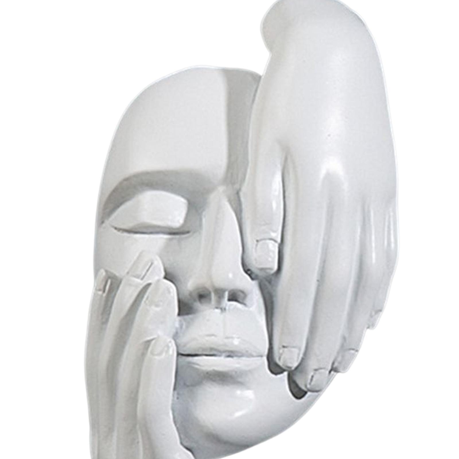 Creative Thinker Statue, Figurines Resin Ornament, Decoration Abstract Face Sculpture for Desktop Office Home Bookshelf Wedding Gift