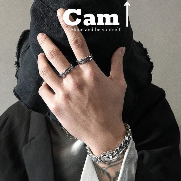 Vòng Tay Lắc Tay Nam Nữ Hai Lớp Titan Không Gỉ Phong Cách Hiphop Hoang Dã - CamCamVintge