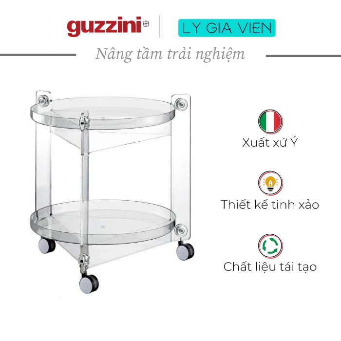 Xe Đẩy Quầy Bar Guzzini Massoni Trolley - Có Bánh Xe Đẩy Cùng Với Kiểu Dáng Hiện Đại &amp; Đẹp - Sản Phẩm Tuyệt Vời Để Trang Trí Ngôi Nhà Bạn