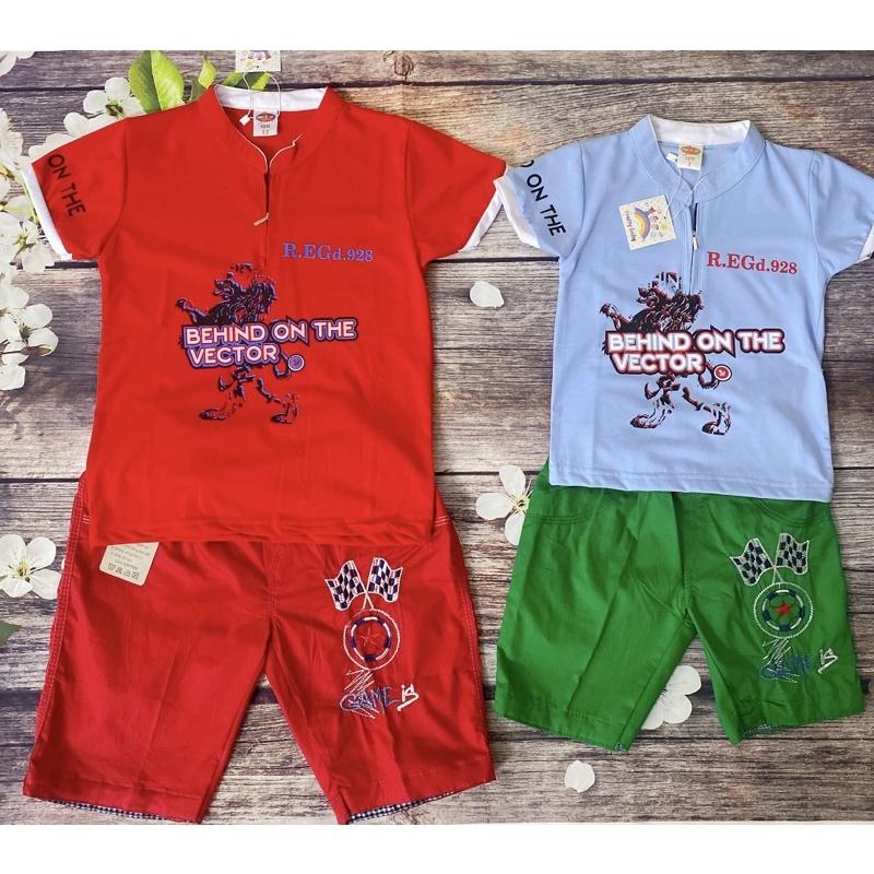 Áo Thun Bé Trai Size 11-21Kg, 18 Tháng 5 Tuổi, In Hình Cổ Khoá Khéo, Thun Co Giãn Tốt Nhiều Màu
