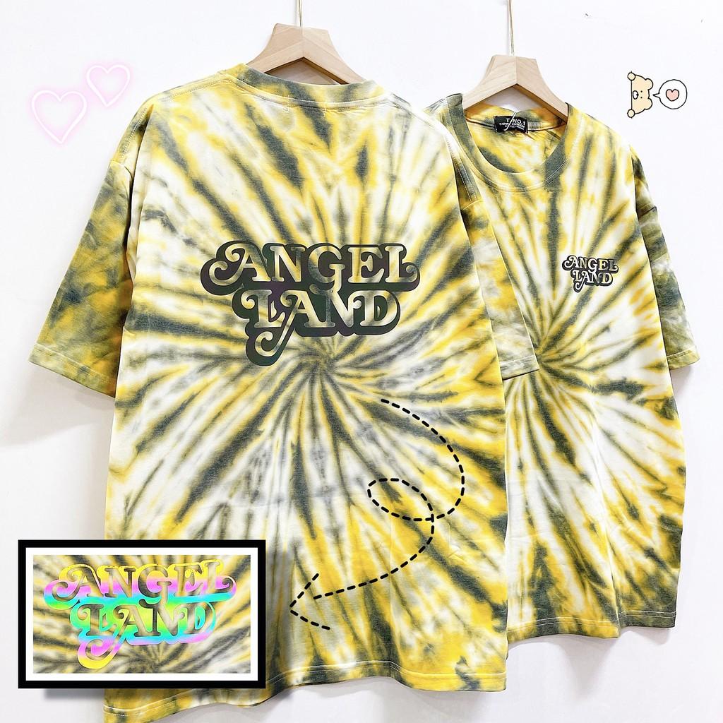 Áo loang tie dye unisex form rộng Tie Boutique nhiều hình - xoáy vàng đen