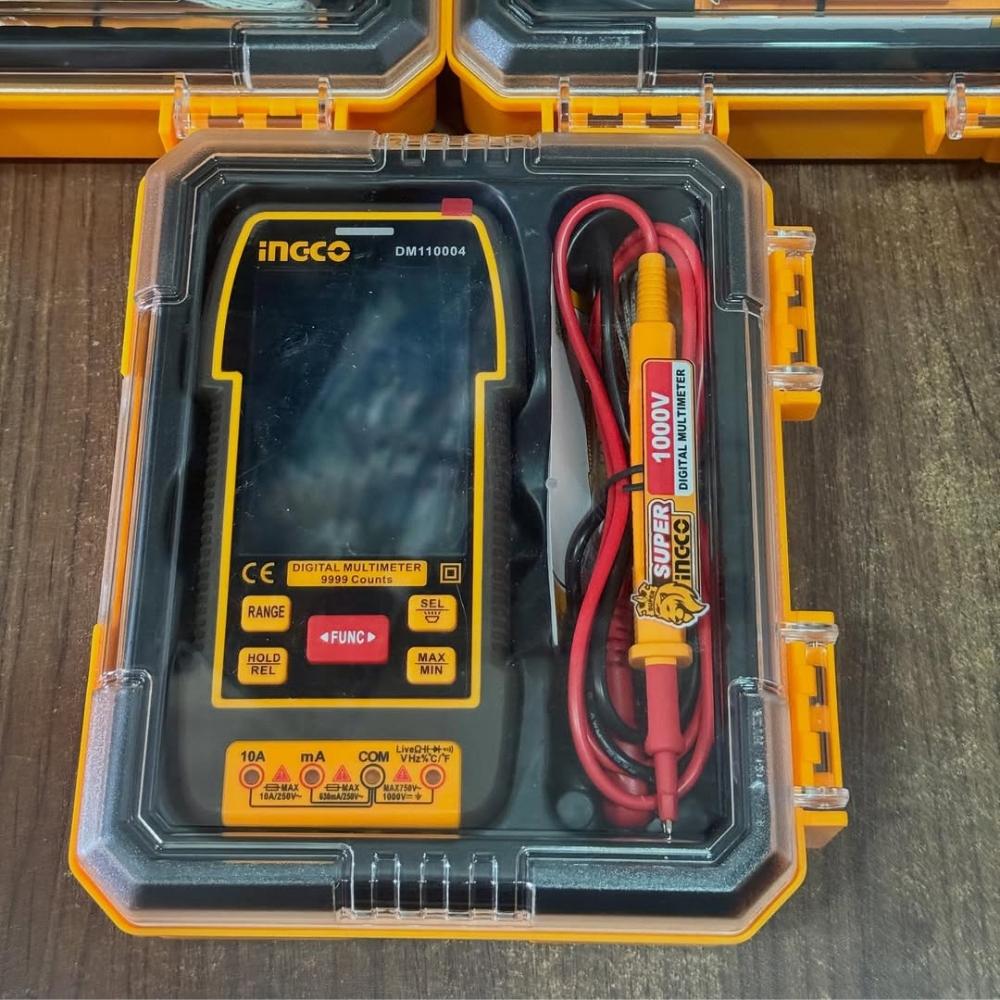 ĐỒNG HỒ VẠN NĂNG KỸ THUẬT SỐ 1000V 9999 SỐ ĐẾM THÔNG MINH 9.999V INGCO DM110004 - HÀNG CHÍNH HÃNG