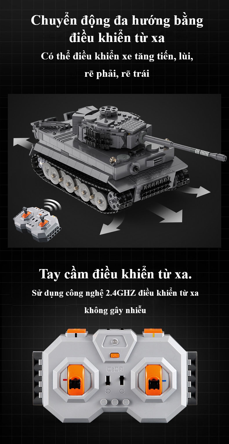 Bộ Đồ Chơi Lắp Ghép Xe Tăng Tiger Điều Khiển Từ Xa , Bộ Đồ Chơi Mô Hình Xe Tăng Tiger Điều Khiển Từ Xa, Bộ Đồ Chơi Lắp Ráp Xe Tăng Tiger Cao Cấp Với 925 Chi Tiết - Chính Hãng BABYBOSS.