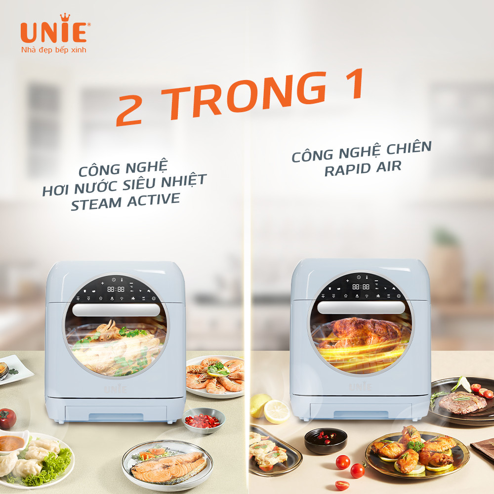 Nồi Chiên Hơi Nước UNIE STEAM COLOR Tiêu Chuẩn Đức Dung Tích 15 Lít Công Suất 1635 W - Hàng Chính Hãng