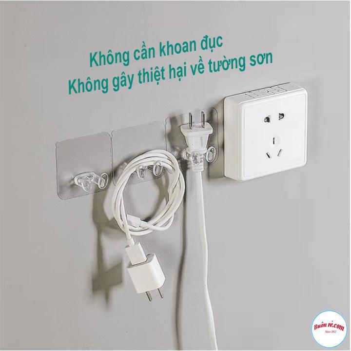 Set 2 Miếng Dán Treo Ổ Điện Dán Tường Trong Suốt Nhỏ Gọn 00795