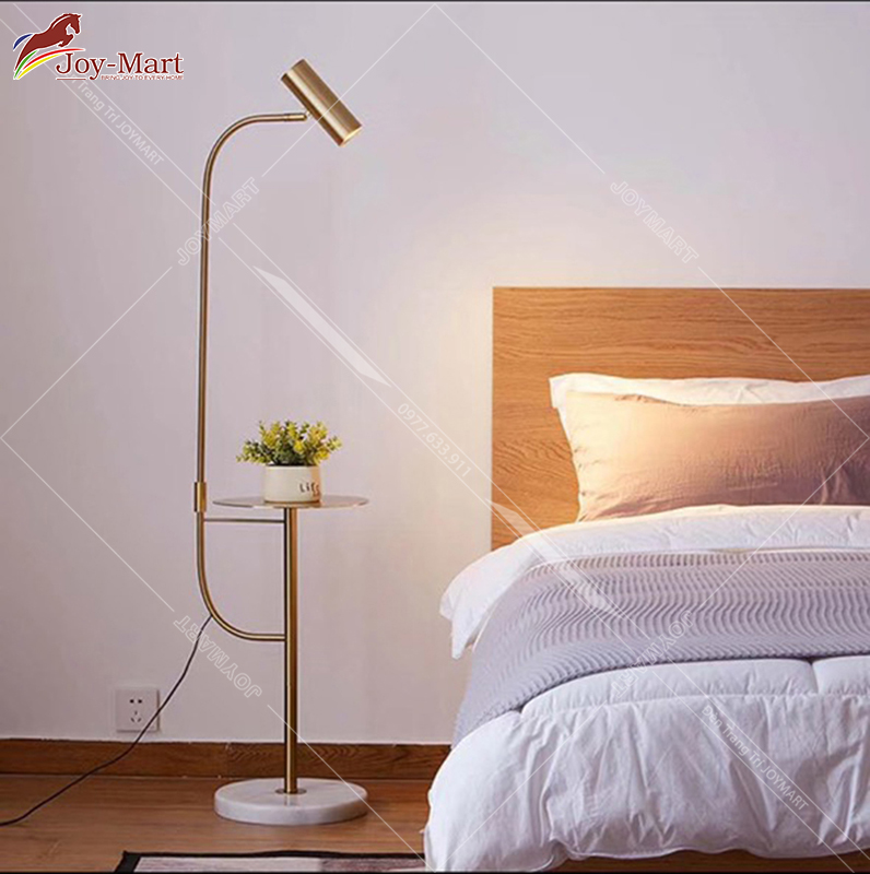 Đèn Cây Trang Trí Phòng Khách Joymart ML560 Đèn Sàn Đọc Sách Thân Hợp Kim Cao Cấp Mạ Vàng Sang Trọng Kiểu Dáng Hiện Đại LED 3000K Siêu Sáng
