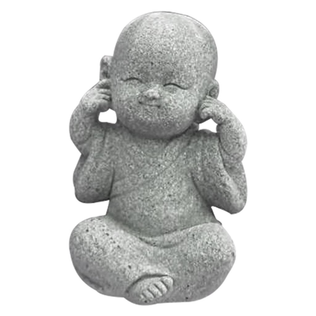 Mini Buddha Statue Monk Tea Pet Miniature Buddha Figurine Chinese Style Table Decoration Fengshui Ornament Decorative for Home Office