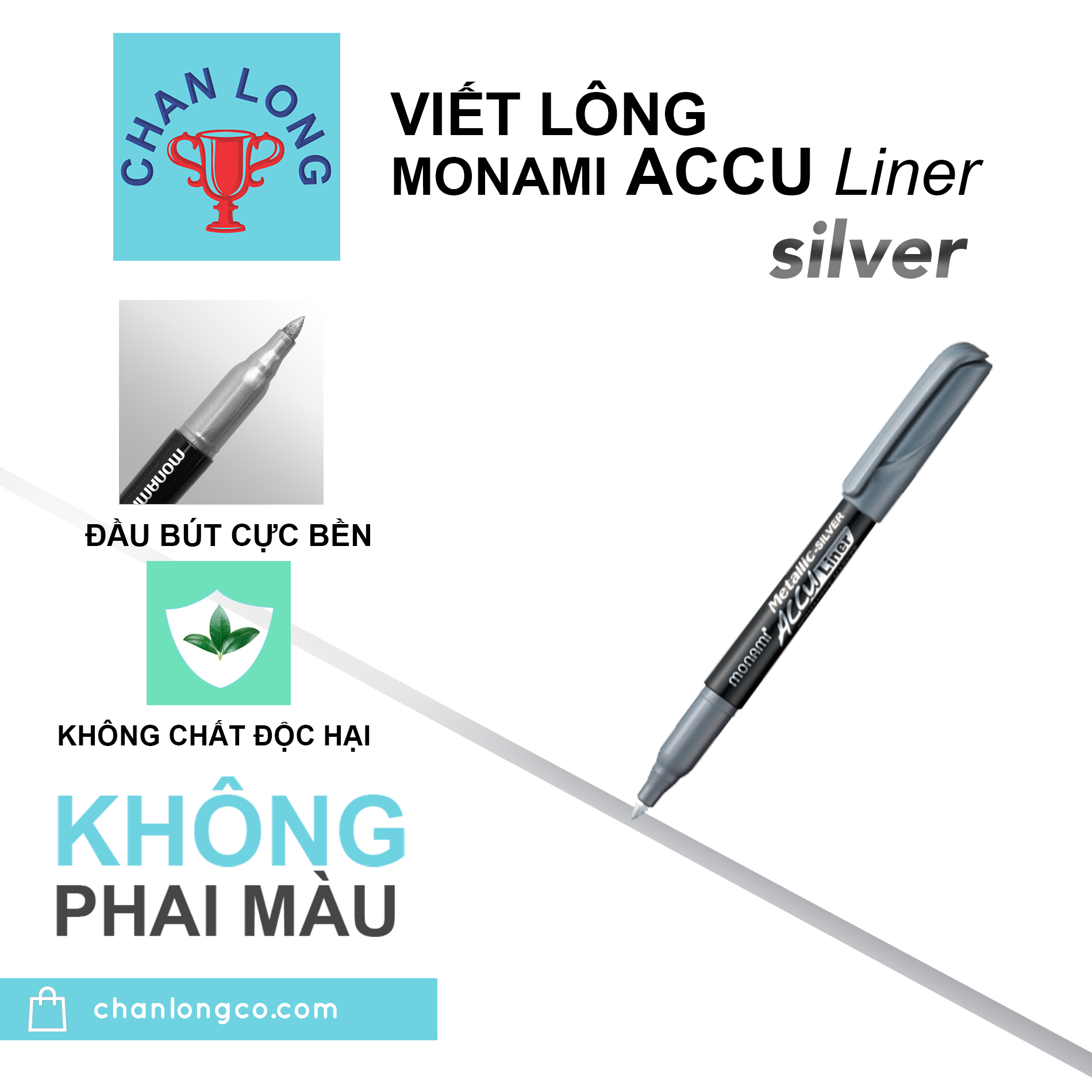 Viết nhũ bạc Monami Accu Line