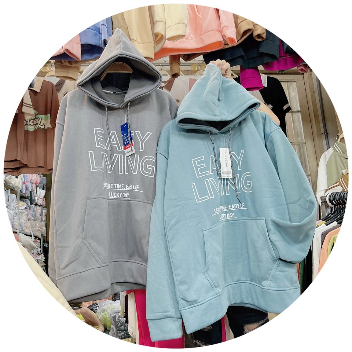 Áo Hoodie EASY LIVING chất nỉ ngoại dày, form rộng ullzang , Áo Hoodie cặp đôi, Hoodie Hàn Quốc, Áo Khoác Hoodie & Sweater Nam Nữ Họa Tiết Chữ EASY LIVING Chất Nỉ Ngoại 2 lớp Form Cực Thoải Mái
