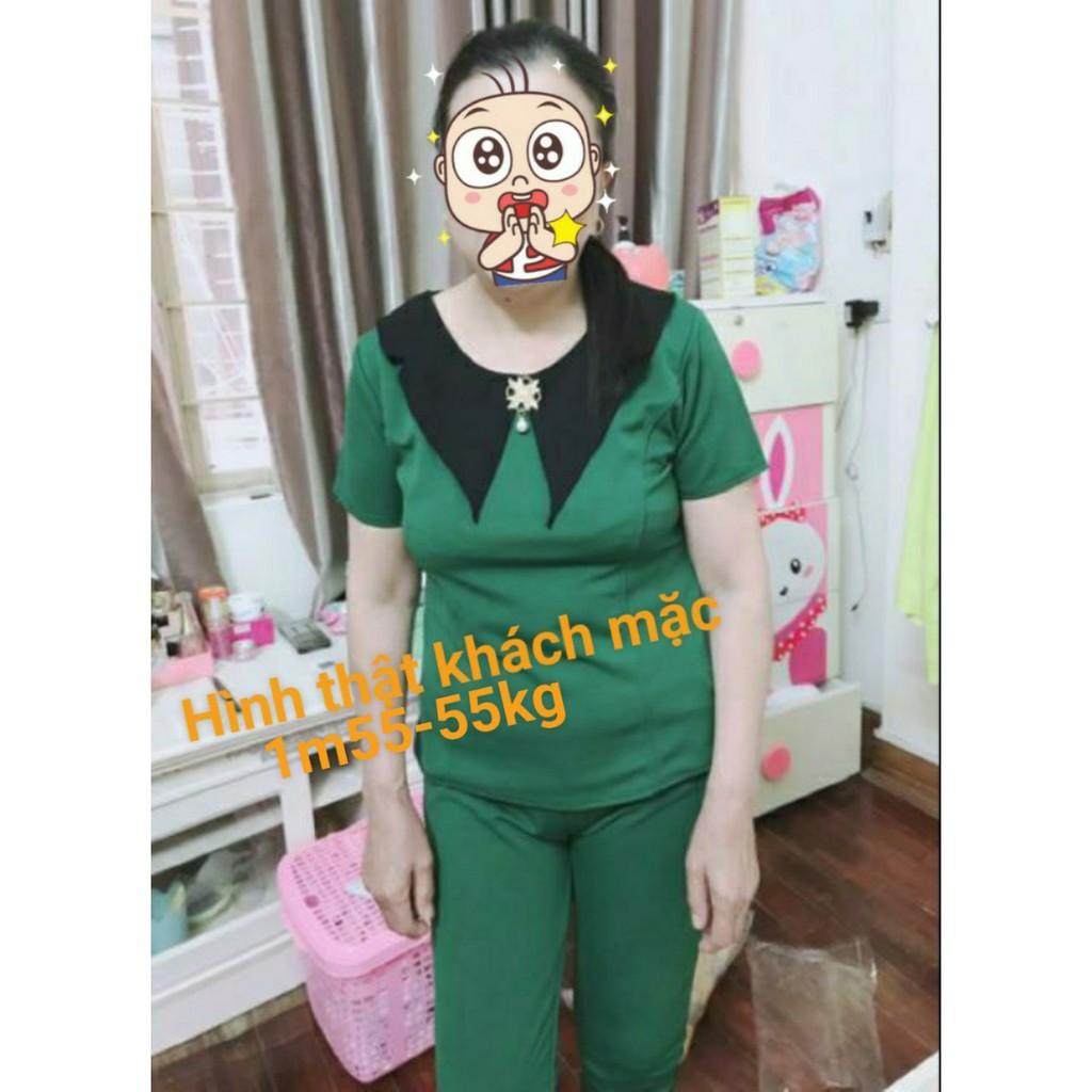 Đồ Bộ Nữ Mặc Nhà Thun Cát Hàn Có Size Lớn Hình Chụp Thật 100% Chính Chủ.