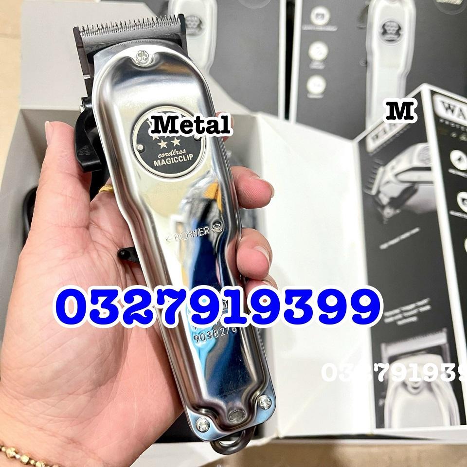 Tông đơ cắt tóc cao cấp WAHLL Metal 1919 - lưỡi kép bộ 8 cữ