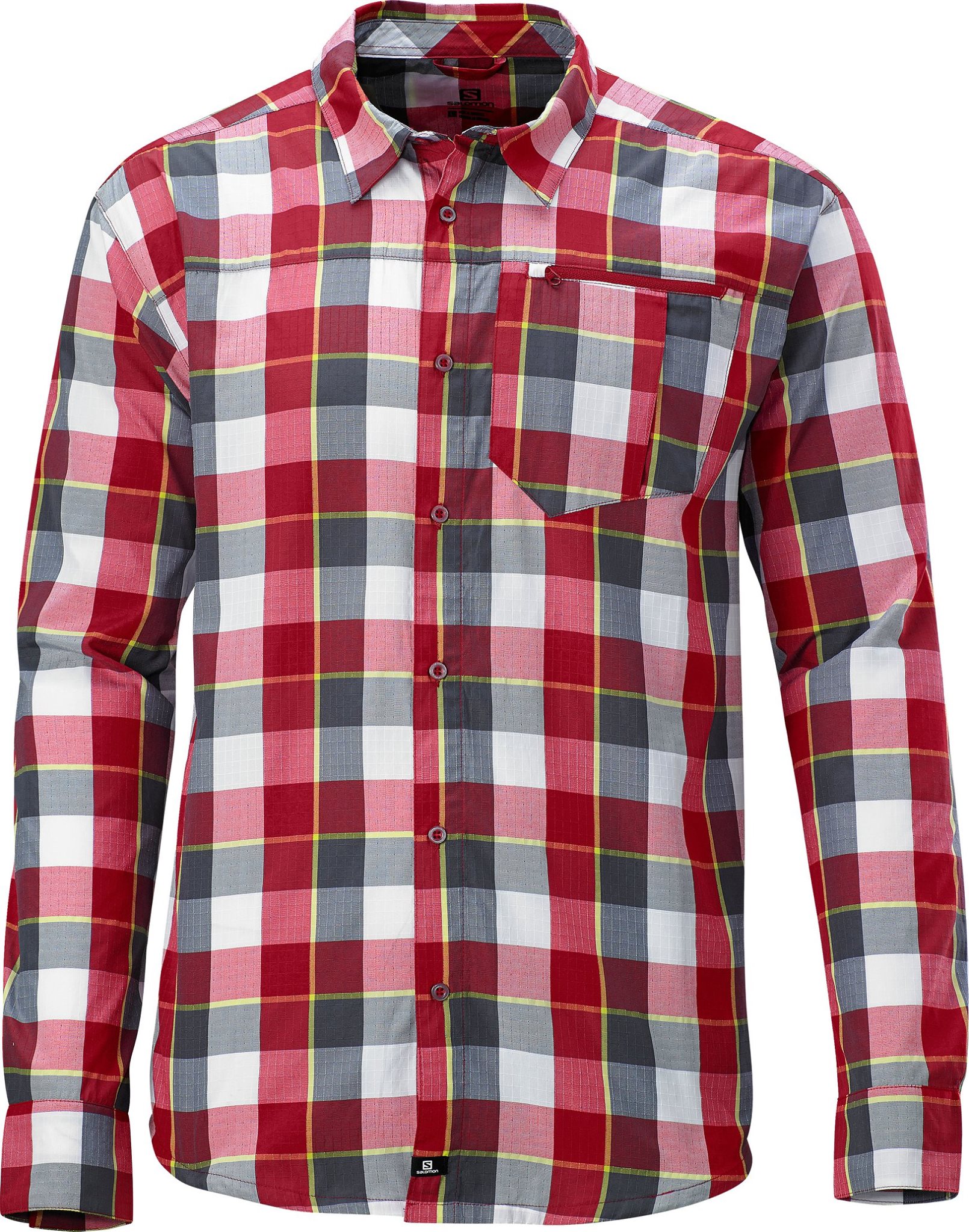 Áo sơ mi Salomon EQUATION LS SHIRT M RD/CLD/GECKO GREE - L35904500