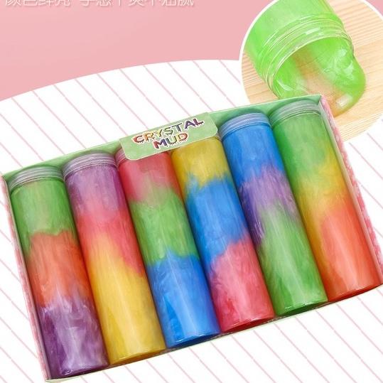 SLIME CHAI LỚN 20CM mix 3 màu galaxy cầu vồng cực đẹp Slam thiết kế độc đáo ấn tượng squishy