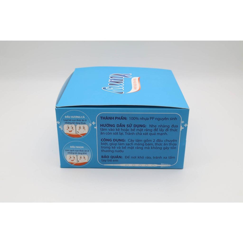 Tăm Chỉ Nha Khoa Hộp Chữ Nhật YUMY Size Z – Combo Lố 50 Hộp x 70 Cây (TN11-124), Chỉ Mịn, Không Bung