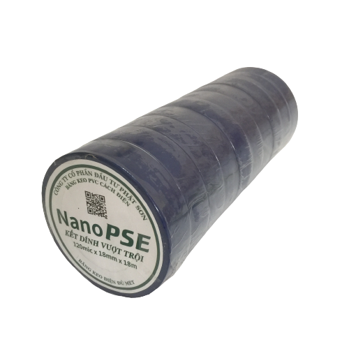 Băng keo cách điện đủ mét Nano PSE 18M Màu xanh dương