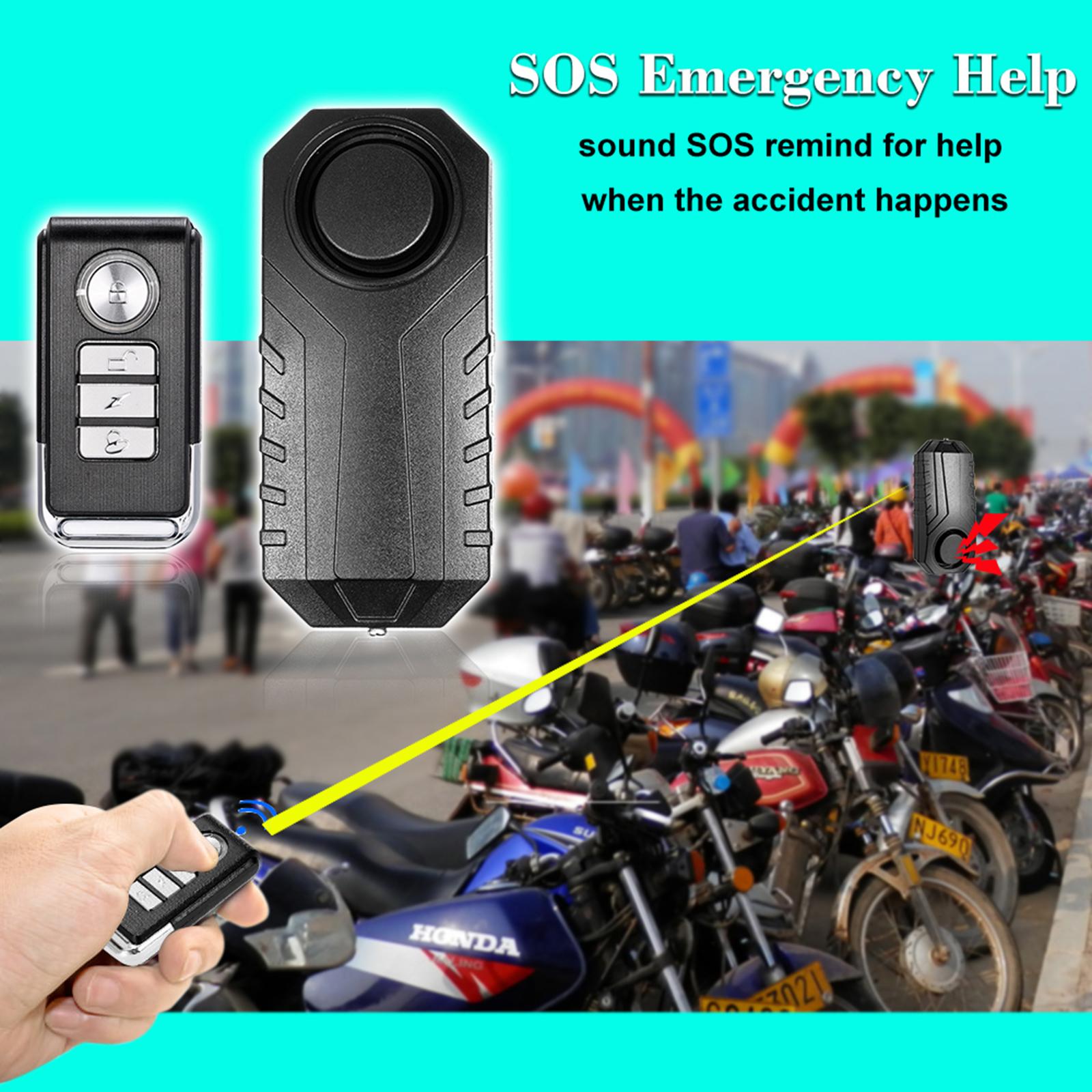 Bicycle/ Electric Tricycle/ Door/ Window Vibration Alarm Intelligent Anti-theft Alarm Wireless Remote Control Alarm Supper Loud Waterproof Adjustable Sensitivity