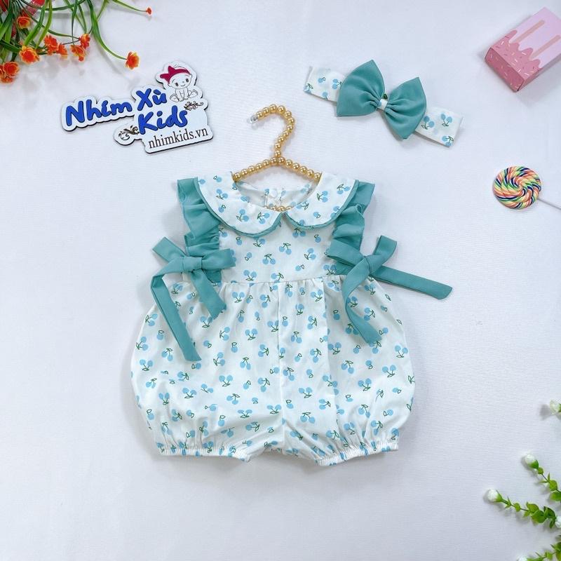 [3-12kg] Body 2 Dây Thỏ Xanh NHÍM XÙ KIDS Cho Bé Gái Sơ Sinh, Đầy Tháng, Thôi Nôi, Sinh Nhật B093